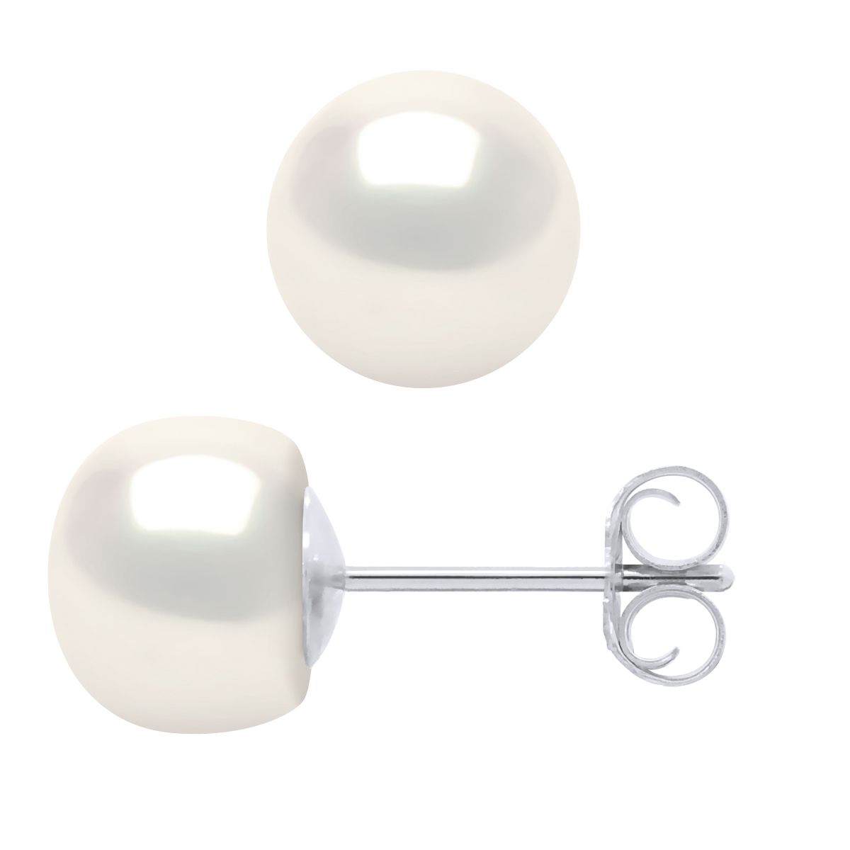 Klassische Süßwasserperlenohrstecker