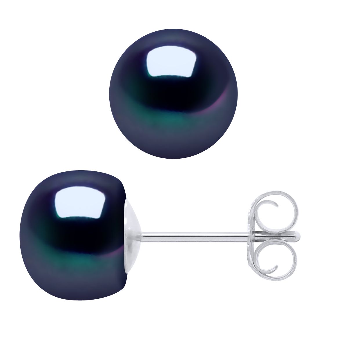 Klassische Süßwasserperlenohrstecker