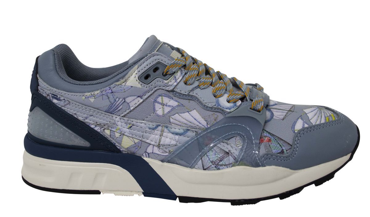 Bedruckte Leder-Schnürschuhe