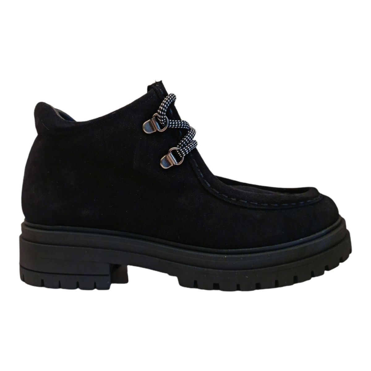 Damen Wildleder Schnürstiefelette