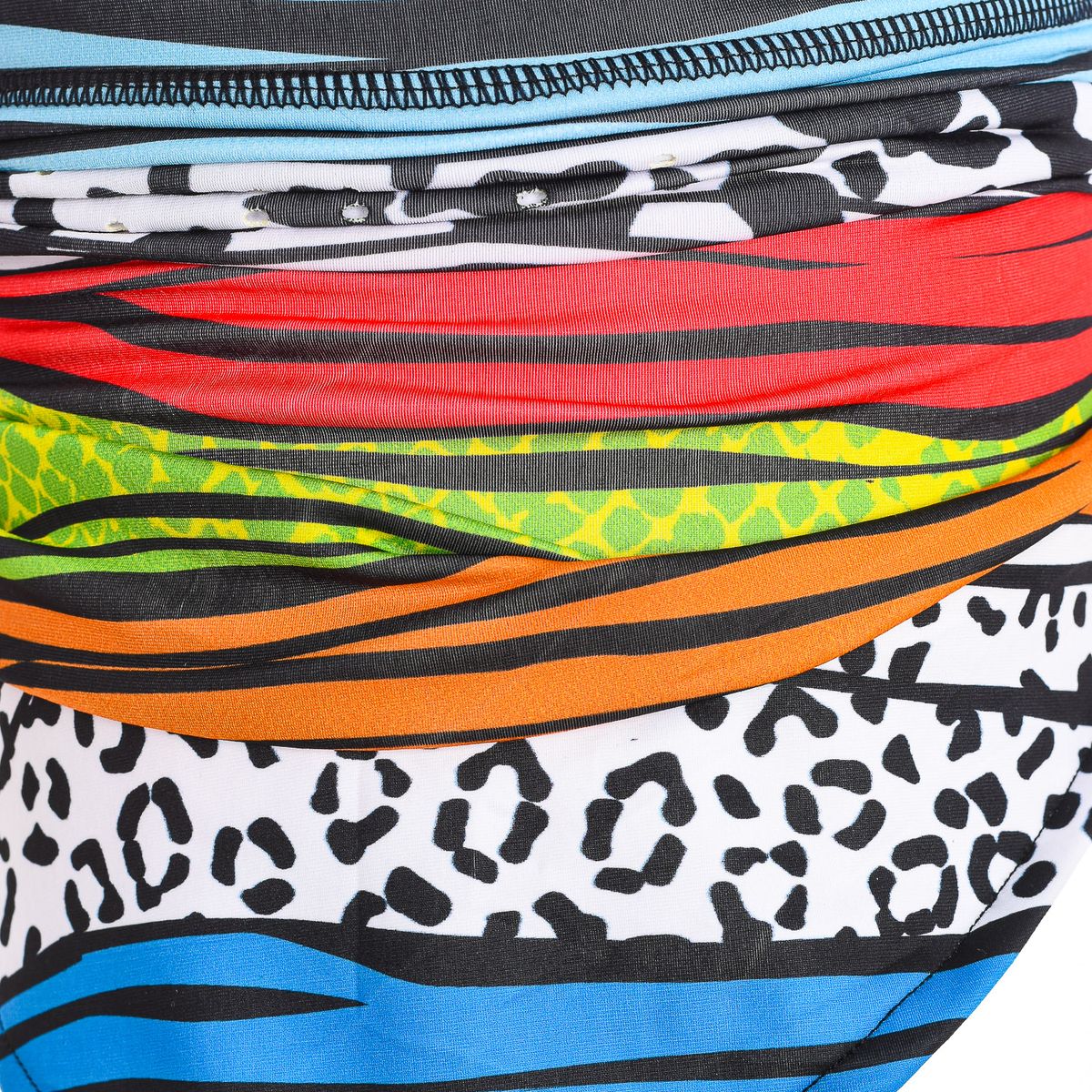 Bunte Fleece-Bandana mit Tiermuster