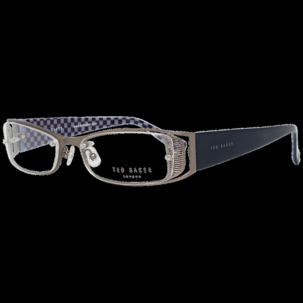 Rechteckige randlose Gunmetal Brille