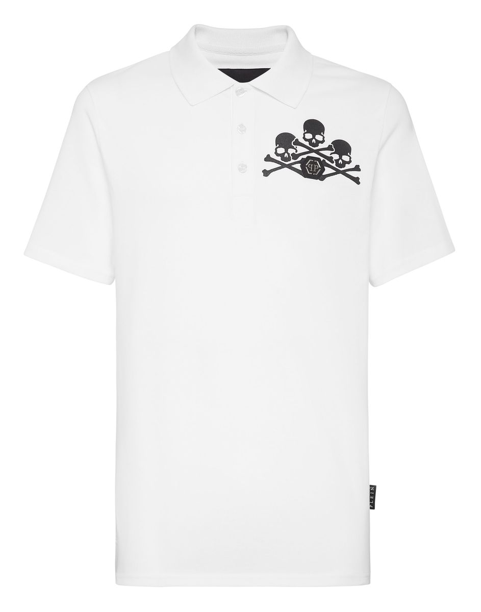 Polo-Shirt mit Totenkopf-Grafik