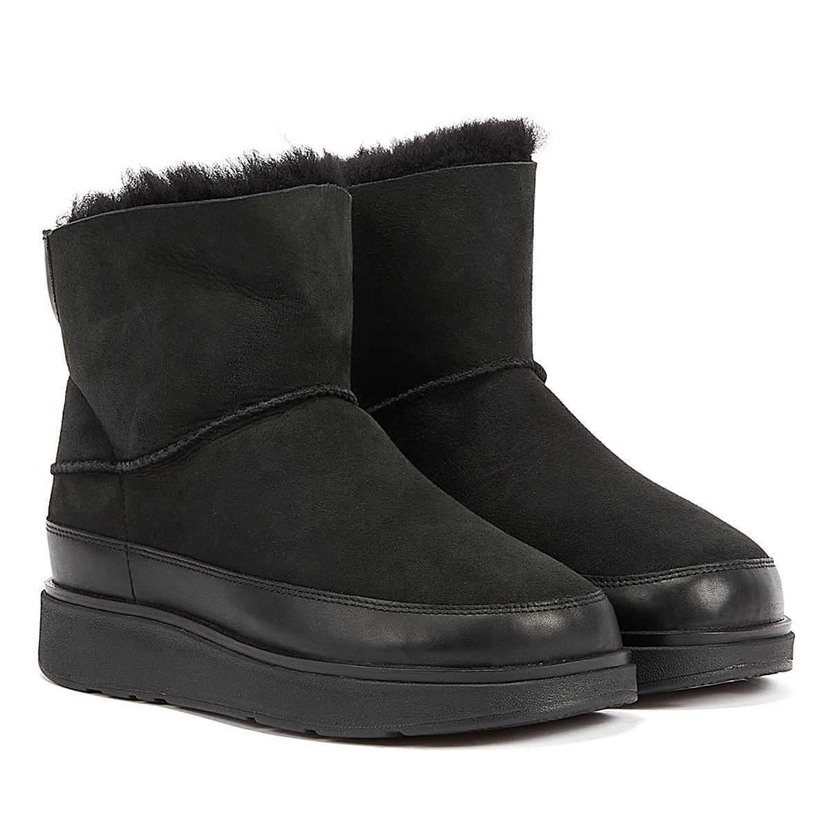 FitFlop Shearling Women's Schwarze Stiefel