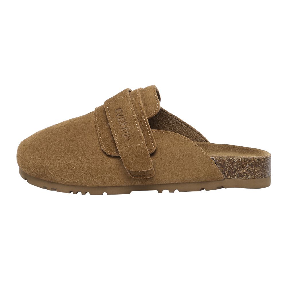 Damen Clogs aus Wildleder mit Riemen