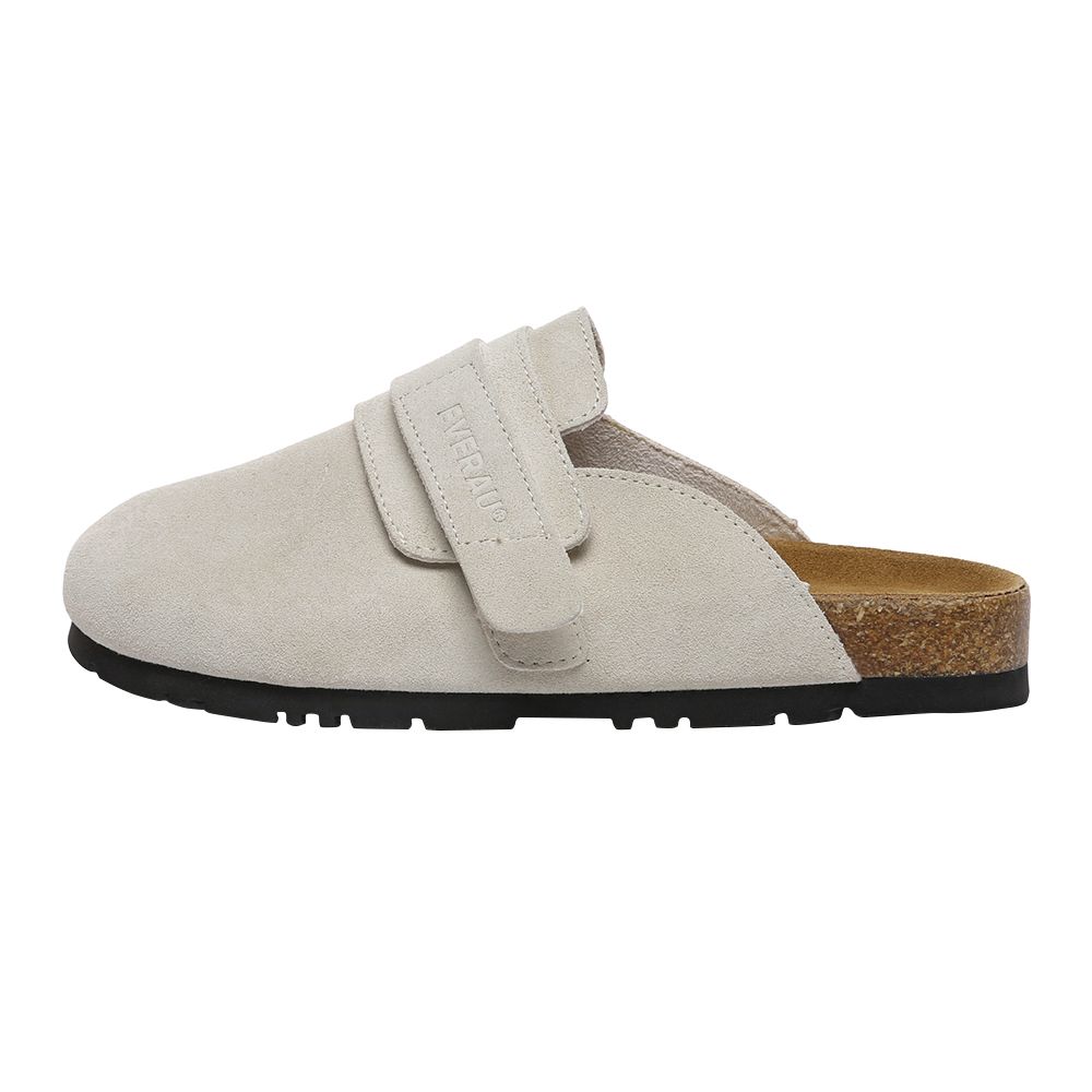 Damen Clogs aus Wildleder mit Riemen