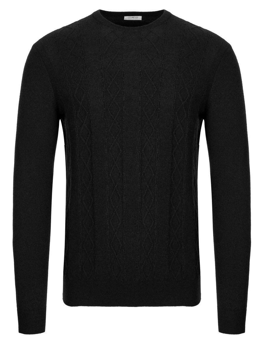 Klassischer Kaschmirpullover mit Rundhalsausschnitt