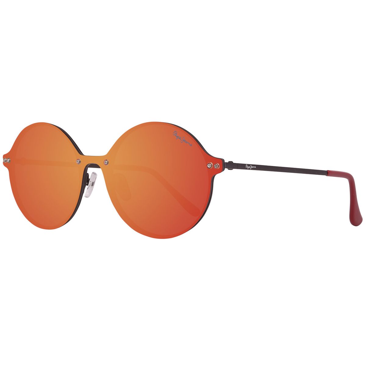 Randlose Runde Orangefarbene Sonnenbrille