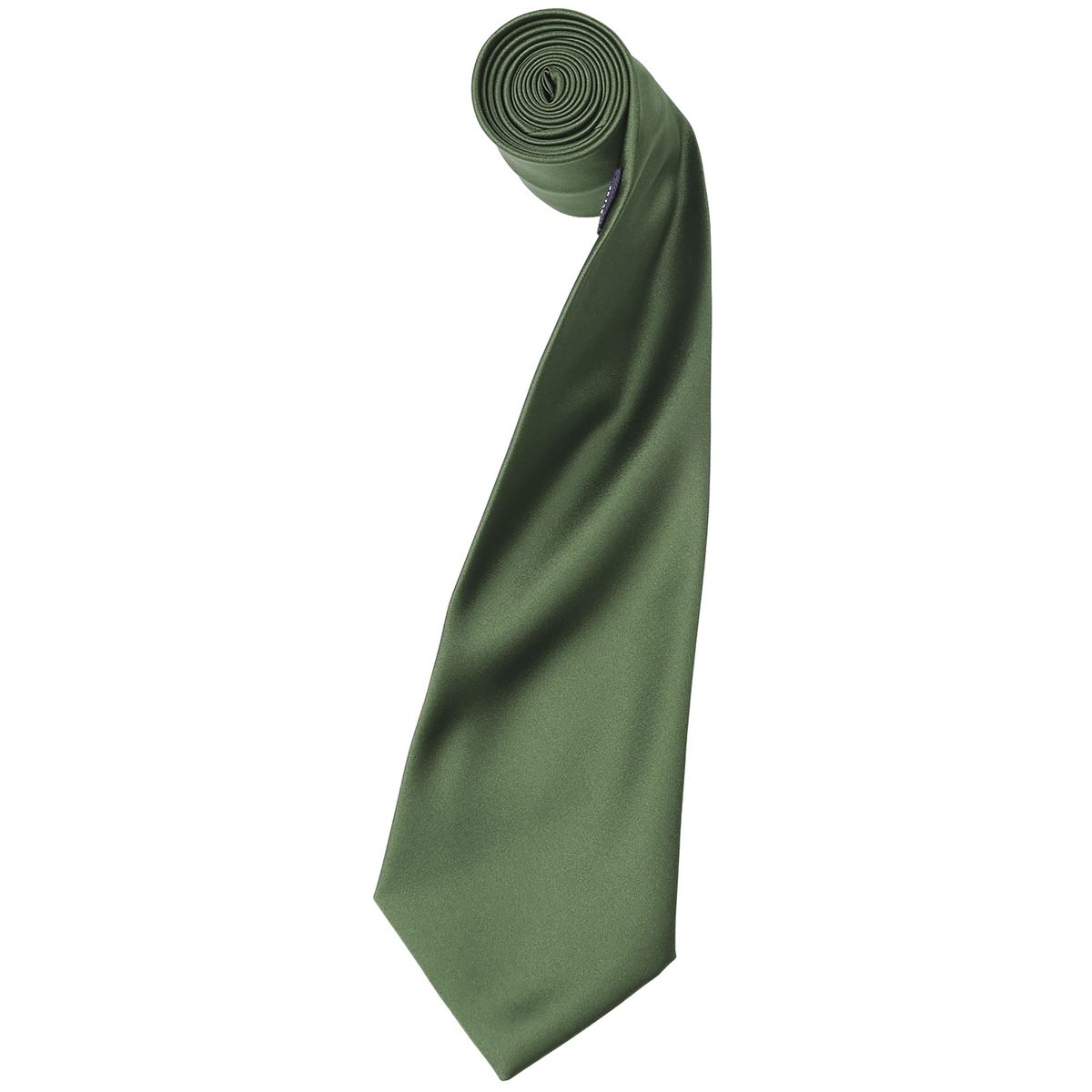 Klassische olivgrüne Satin Krawatte