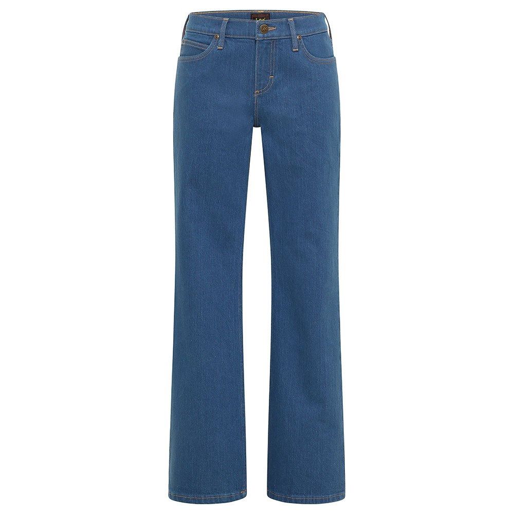Bootcut Jeans mit mittelhohem Bund in Blau