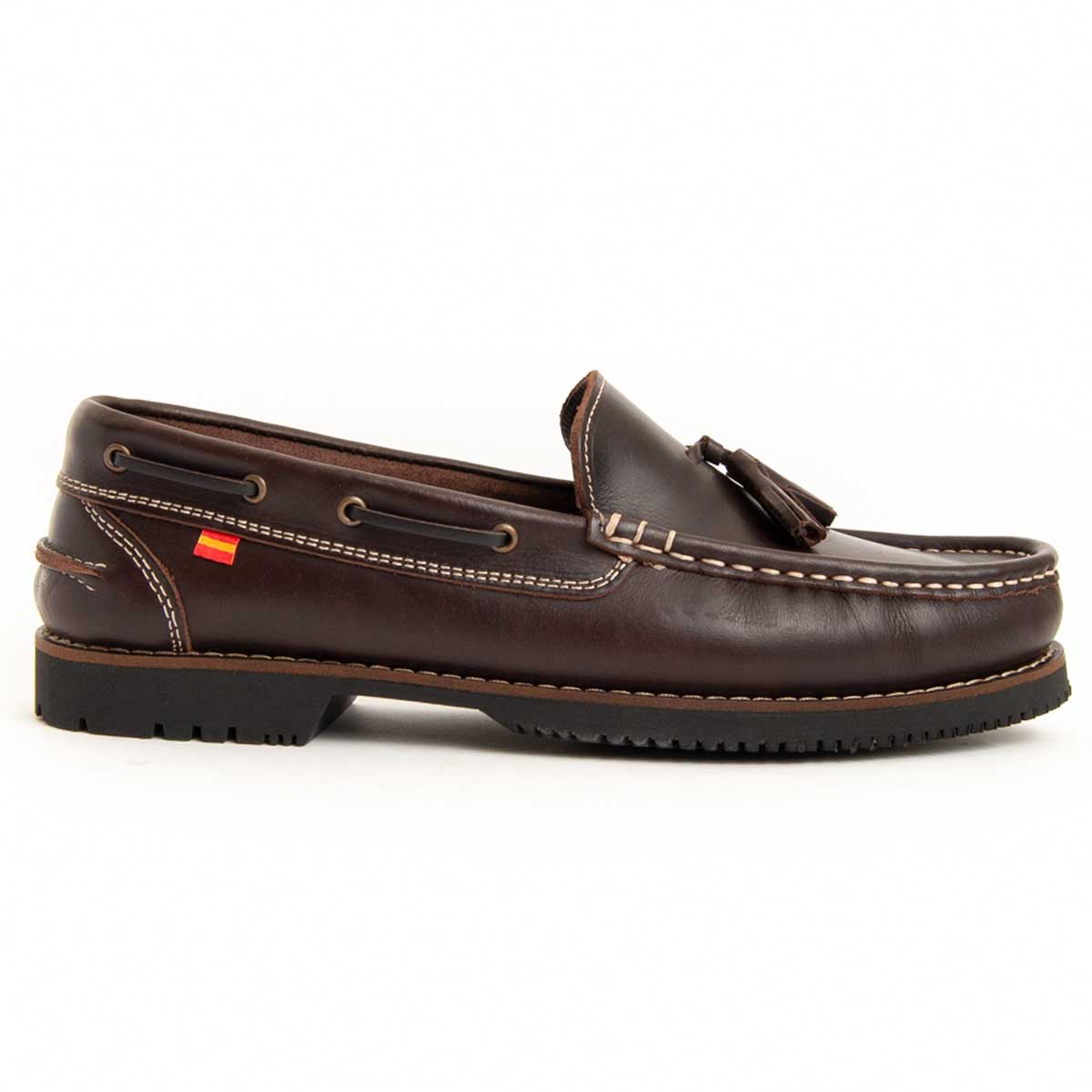 Klassischer Leder Slipper Mokassin mit Quasten