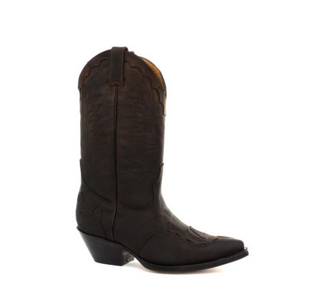 Braune Western Cowboy Stiefel aus Leder