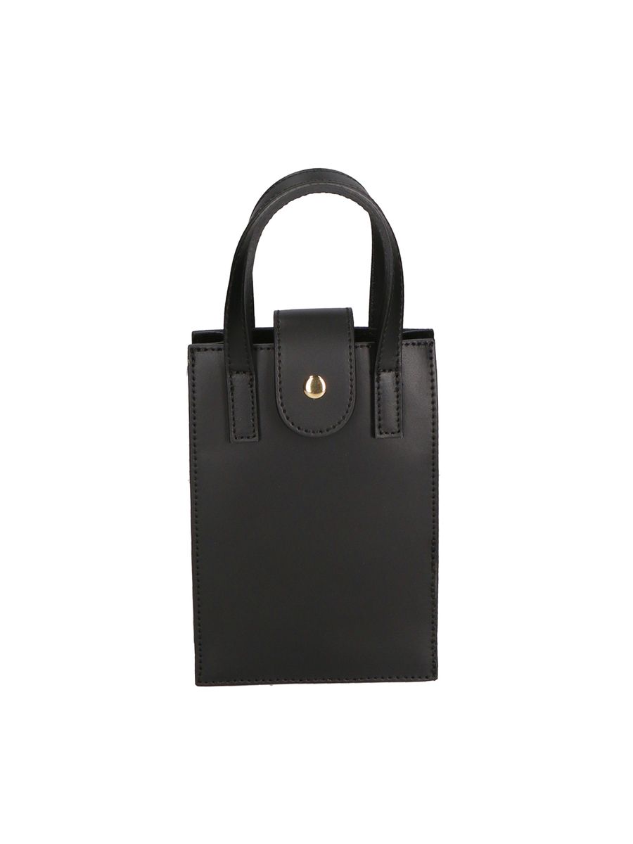 Metallic Leder Clutch mit Kettenträger