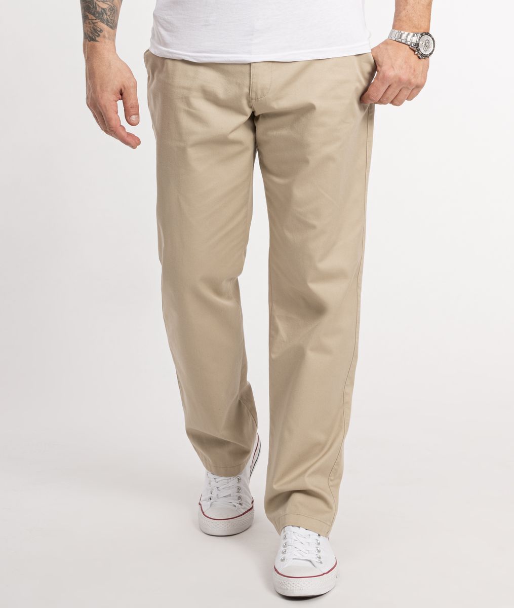Beige Cargohose mit lockerer Passform