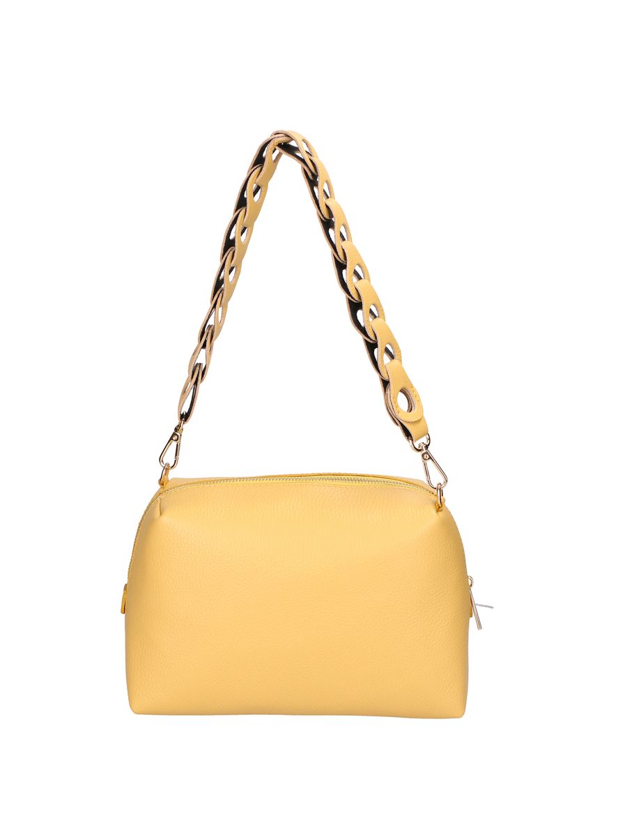Elegante Ledertasche mit geflochtenem Riemen