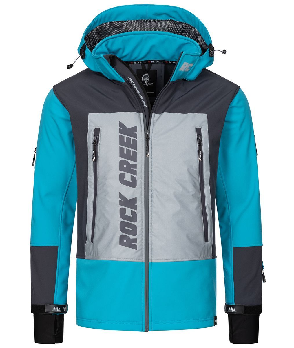 Colorblock Softshell Outdoor Jacke