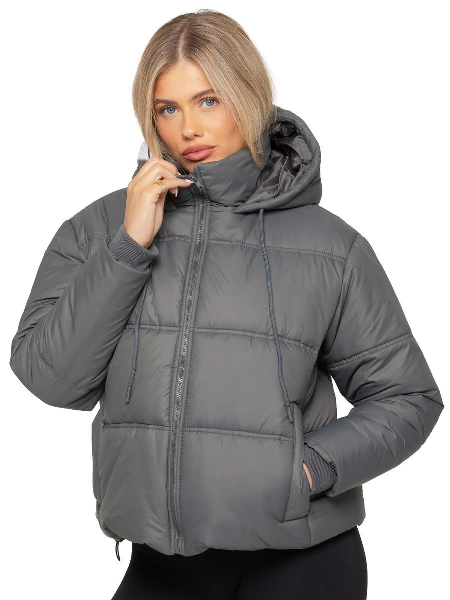 Damen Kapuzen-Pufferjacke