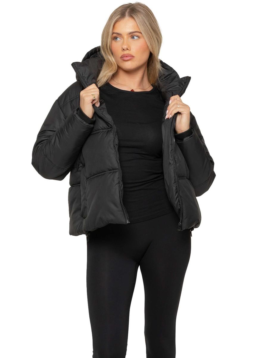 Damen Kapuzen-Pufferjacke