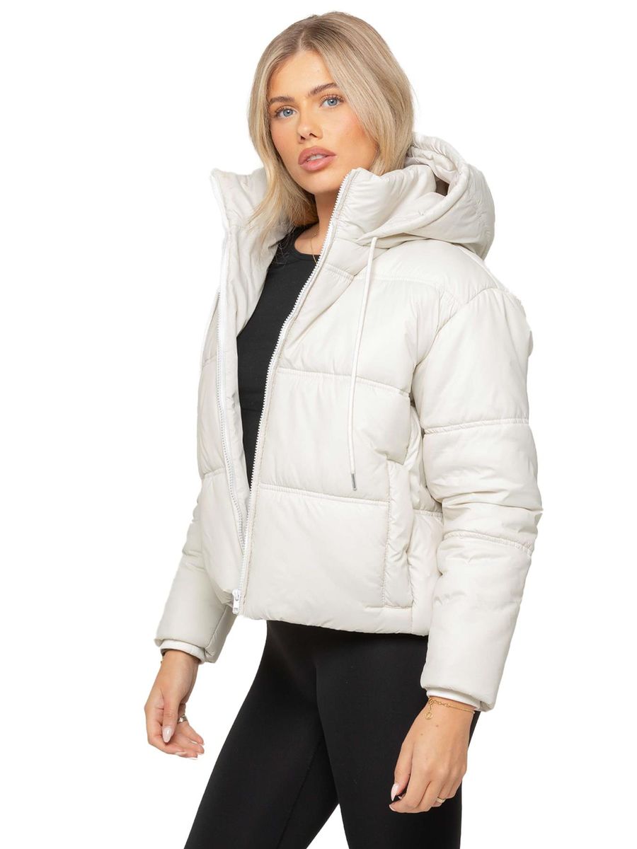 Damen Kapuzen-Pufferjacke