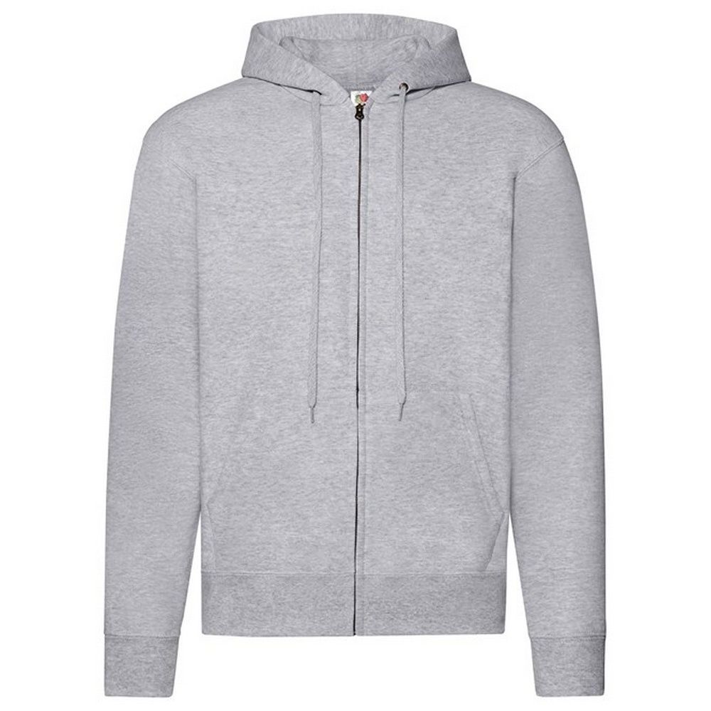 Unisex Kapuzenpullover mit Reißverschluss, Heather Grey