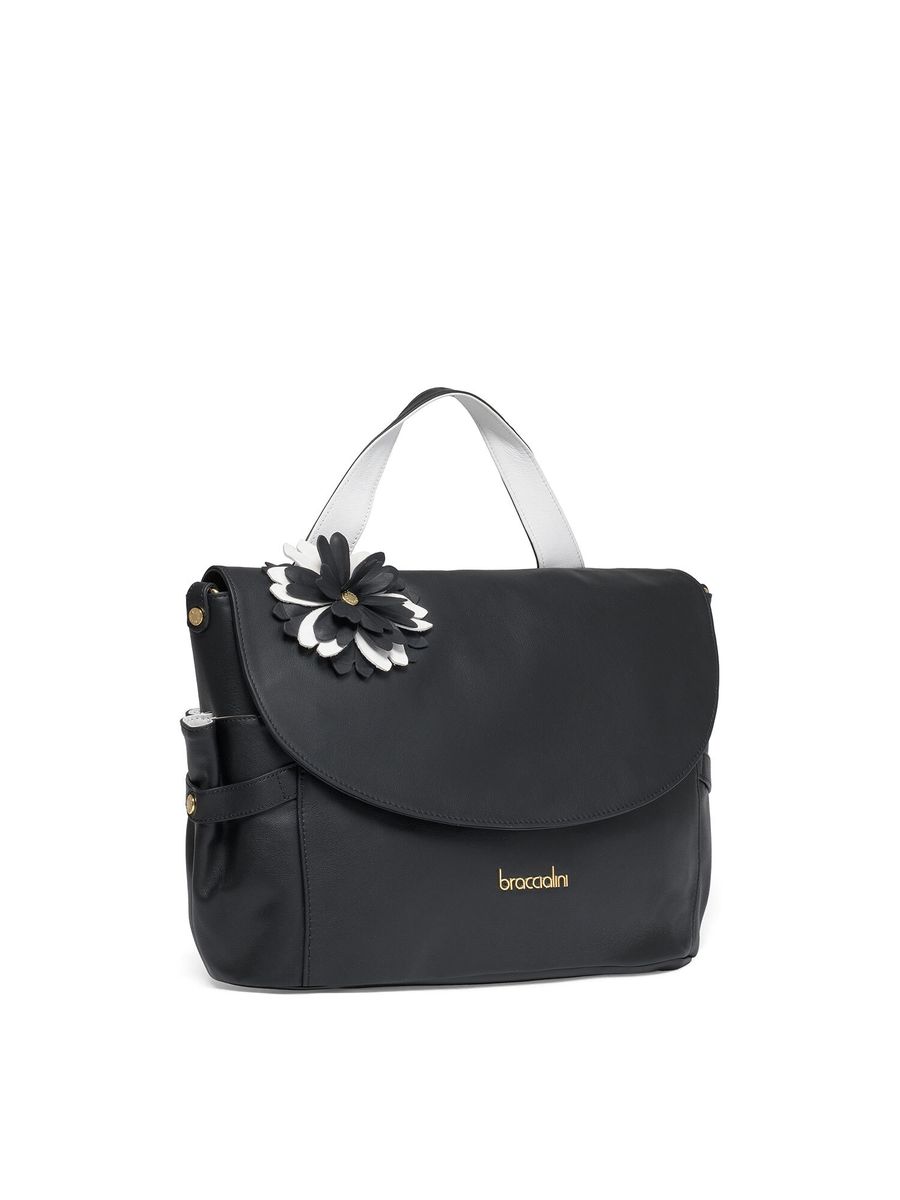 Elegante Handtasche mit Blumen-Detail