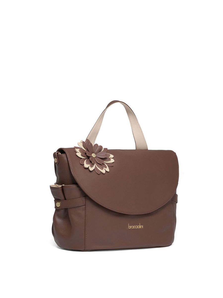 Elegante Handtasche mit Blumen-Detail