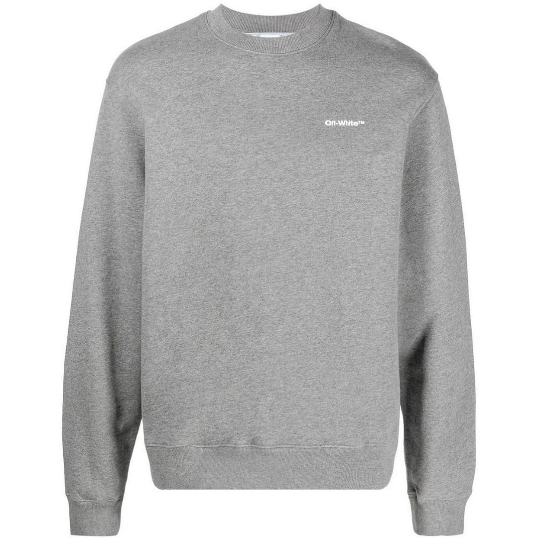 Graues Slim Fit Sweatshirt mit Rundhalsausschnitt