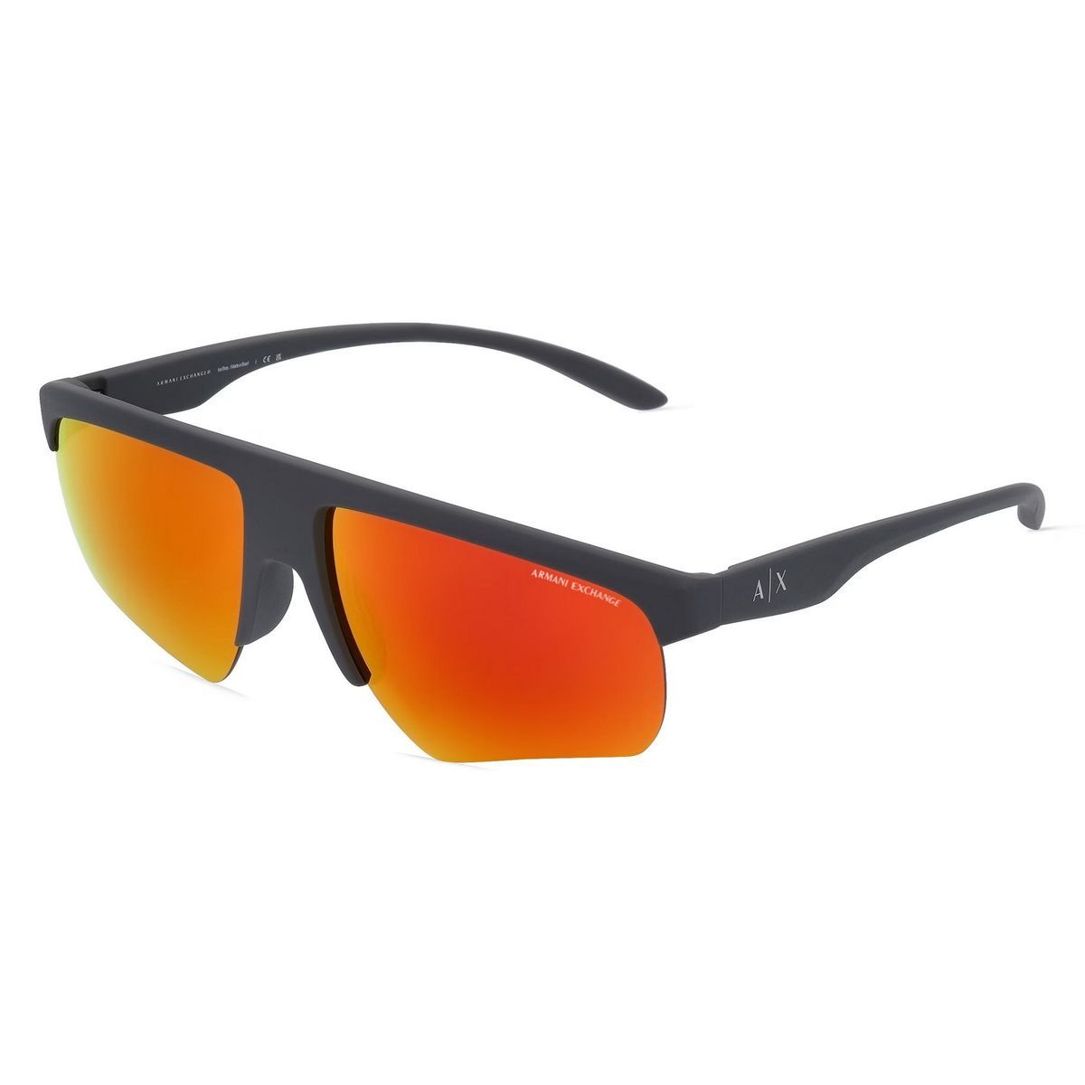 Matte Schwarze Shield-Sonnenbrille