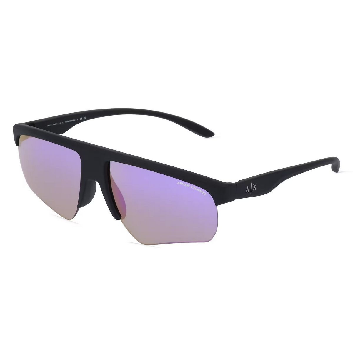 Matte Schwarze Shield-Sonnenbrille