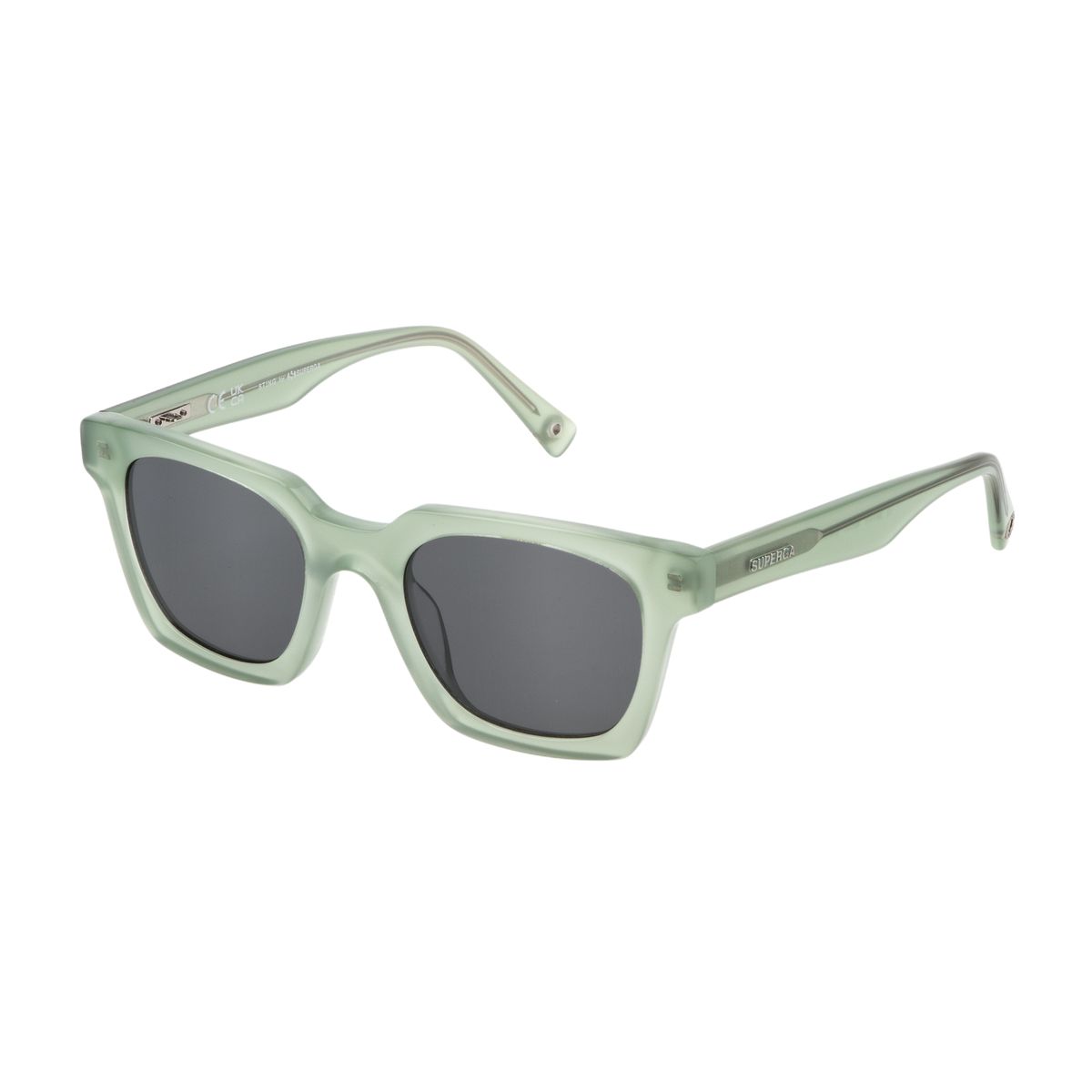 Sonnenbrille mit eckigem Rahmen in Gelb