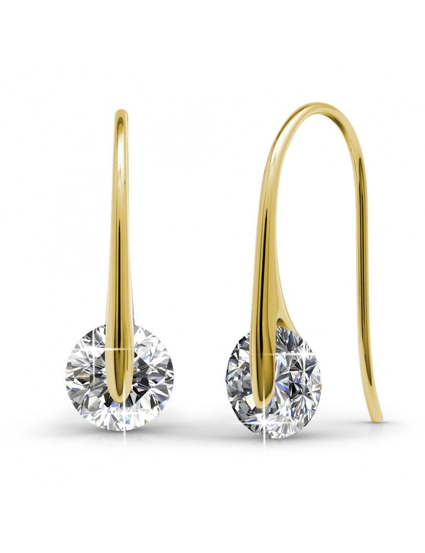 Elegante Gold- und Kristall-Ohrhänger