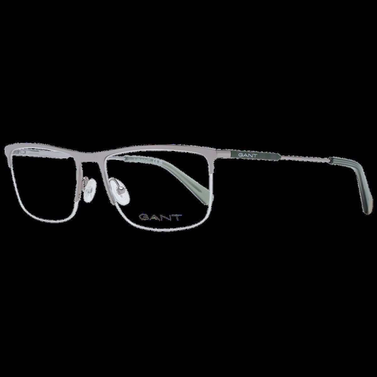 Silberne Halbrand-Rechteck-Brille