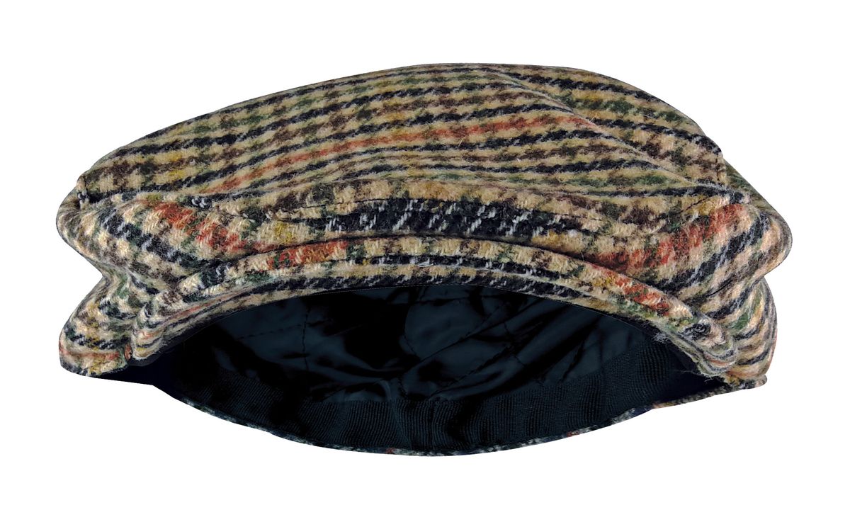Traditionelle Karierte Tweed Schiebermütze