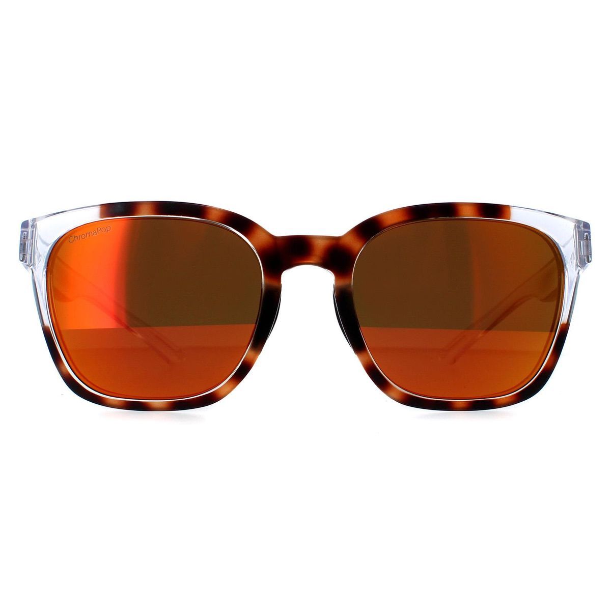 Quadratische Havana Rahmen Sonnenbrille Chromapop Glas