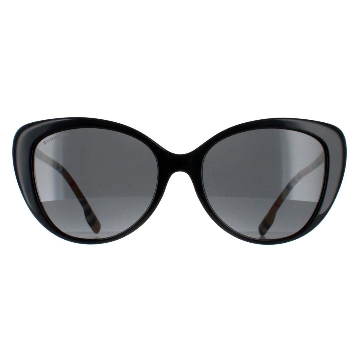 Cat-Eye Sonnenbrille mit Karomuster-Akzent