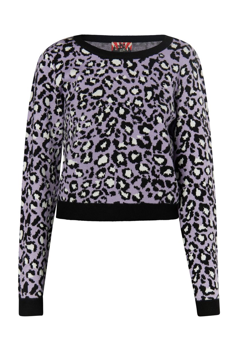 Mymo Strickpullover Damen violett