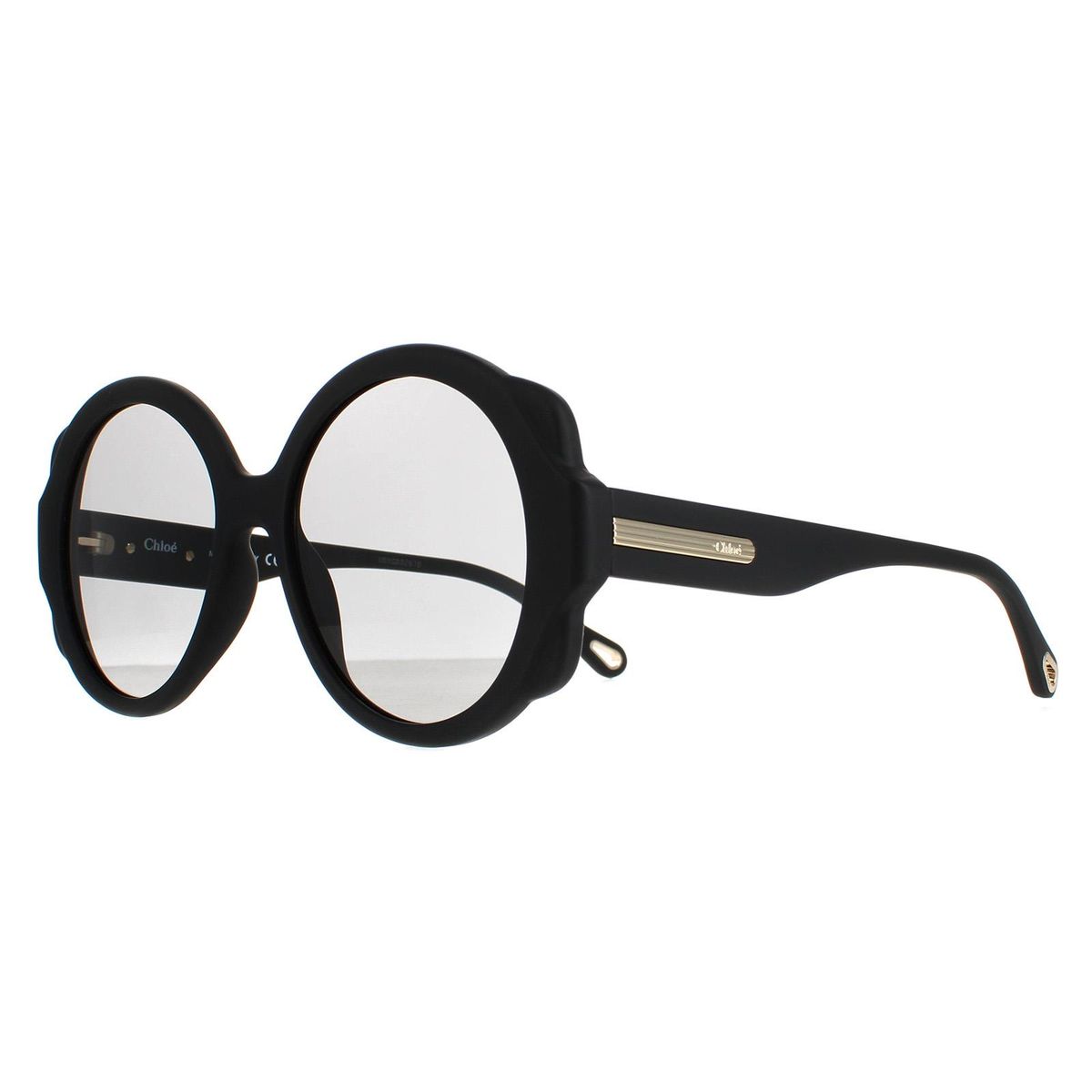 Übergroße runde matte Sonnenbrille