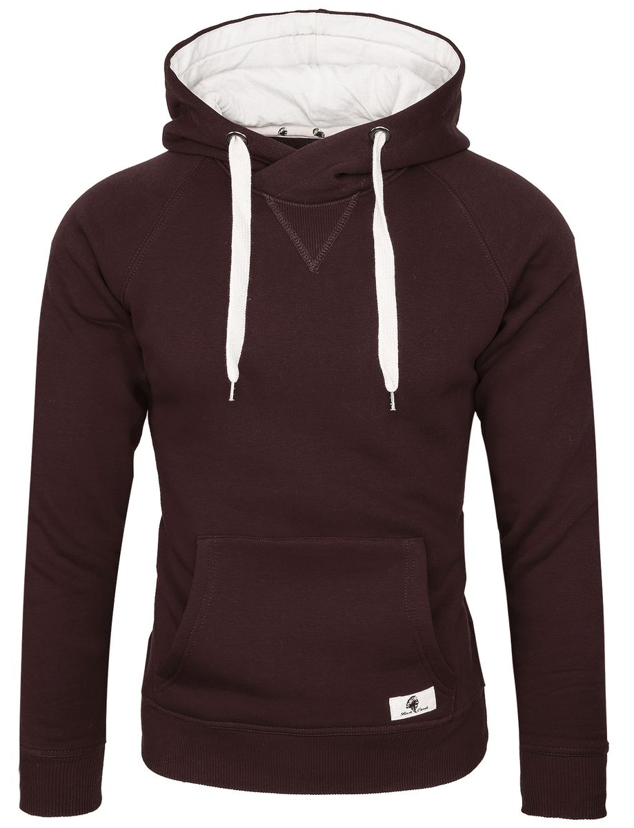 Herren Burgunder-Kapuzenpullover