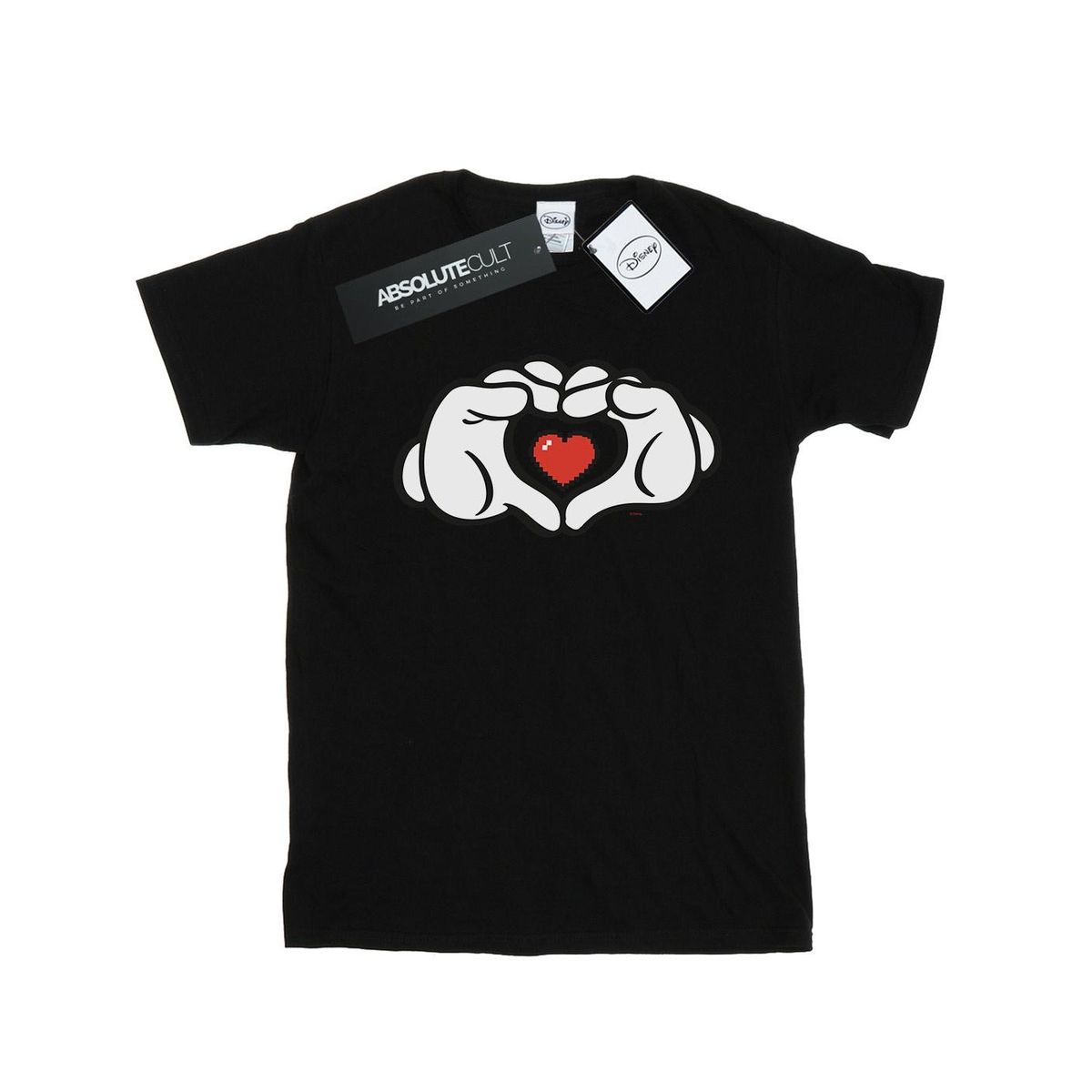 Mickey Mouse Herz Hände Grafik T-Shirt
