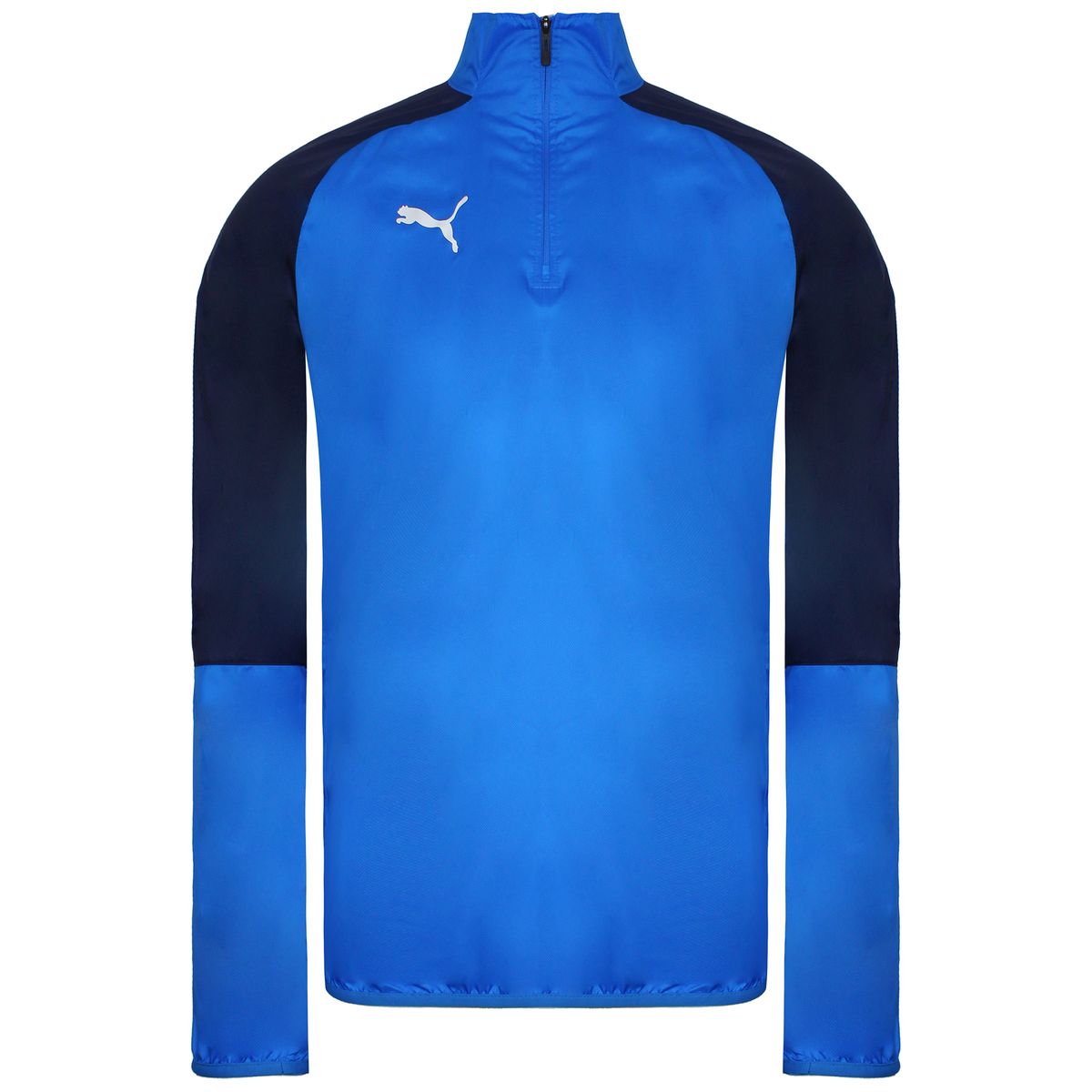 Blaue Herren Trainingsjacke mit Halbreißverschluss