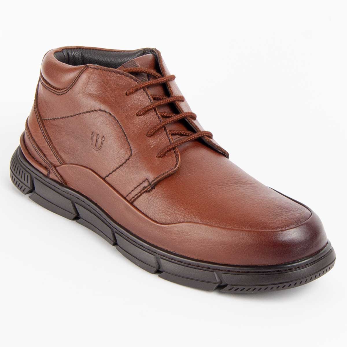 Klassische Leder-Schnürstiefeletten