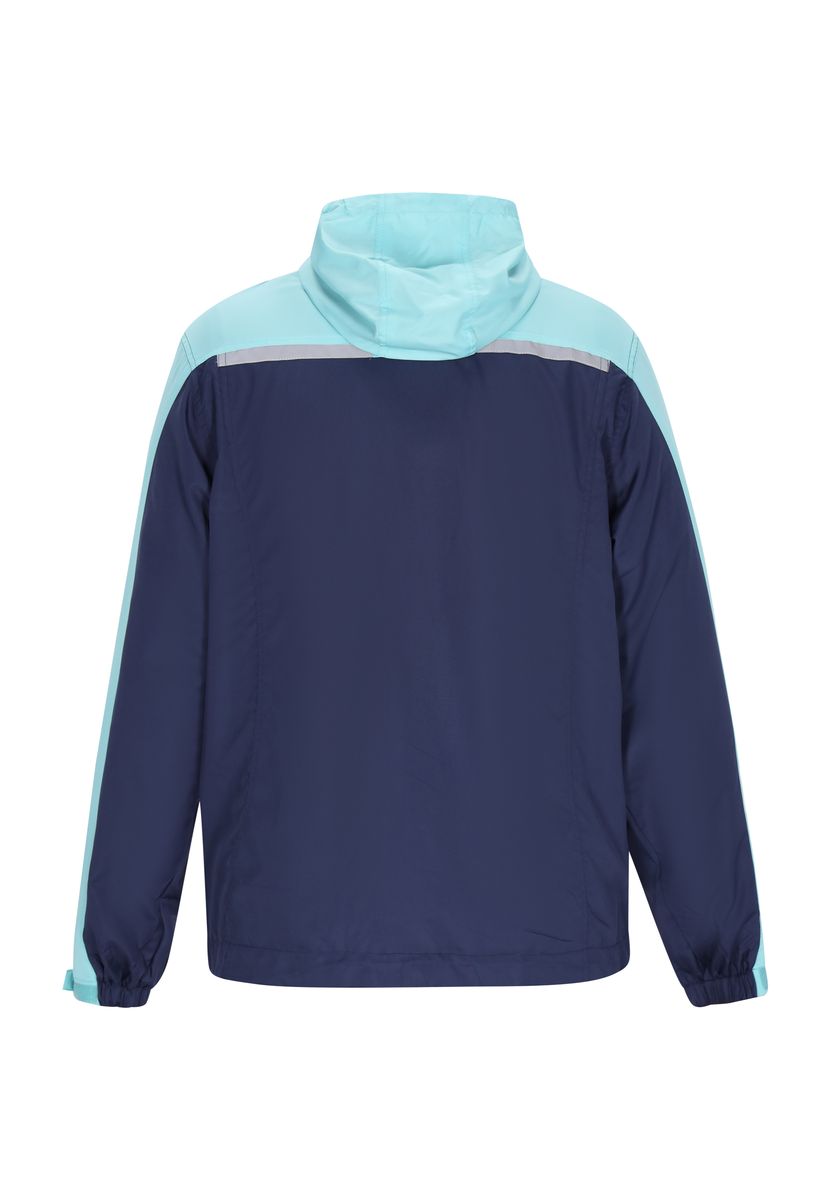 Leichte Colorblock-Windjacke mit Kapuze
