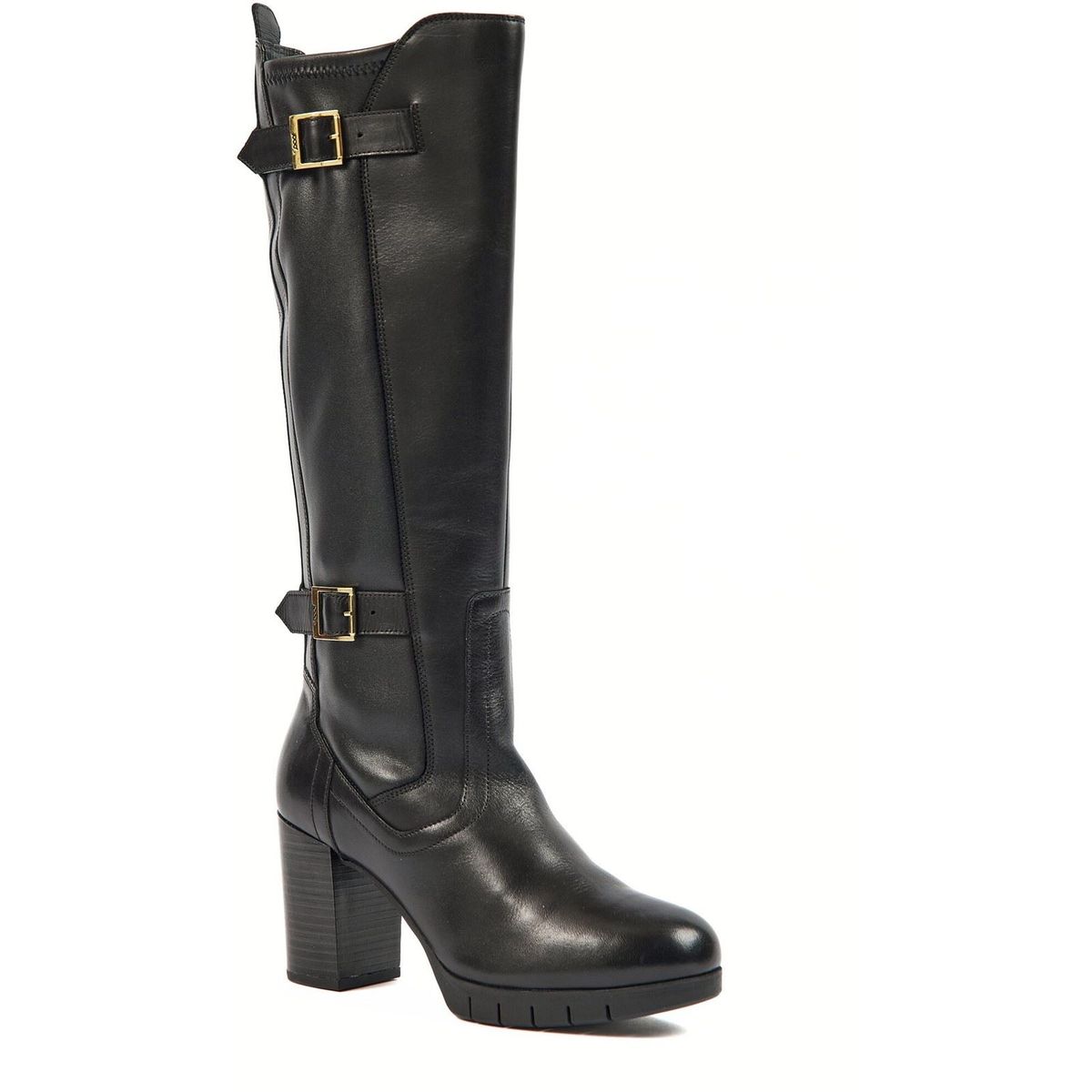 Pod Nitika Leder Damen Schwarz Stiefel