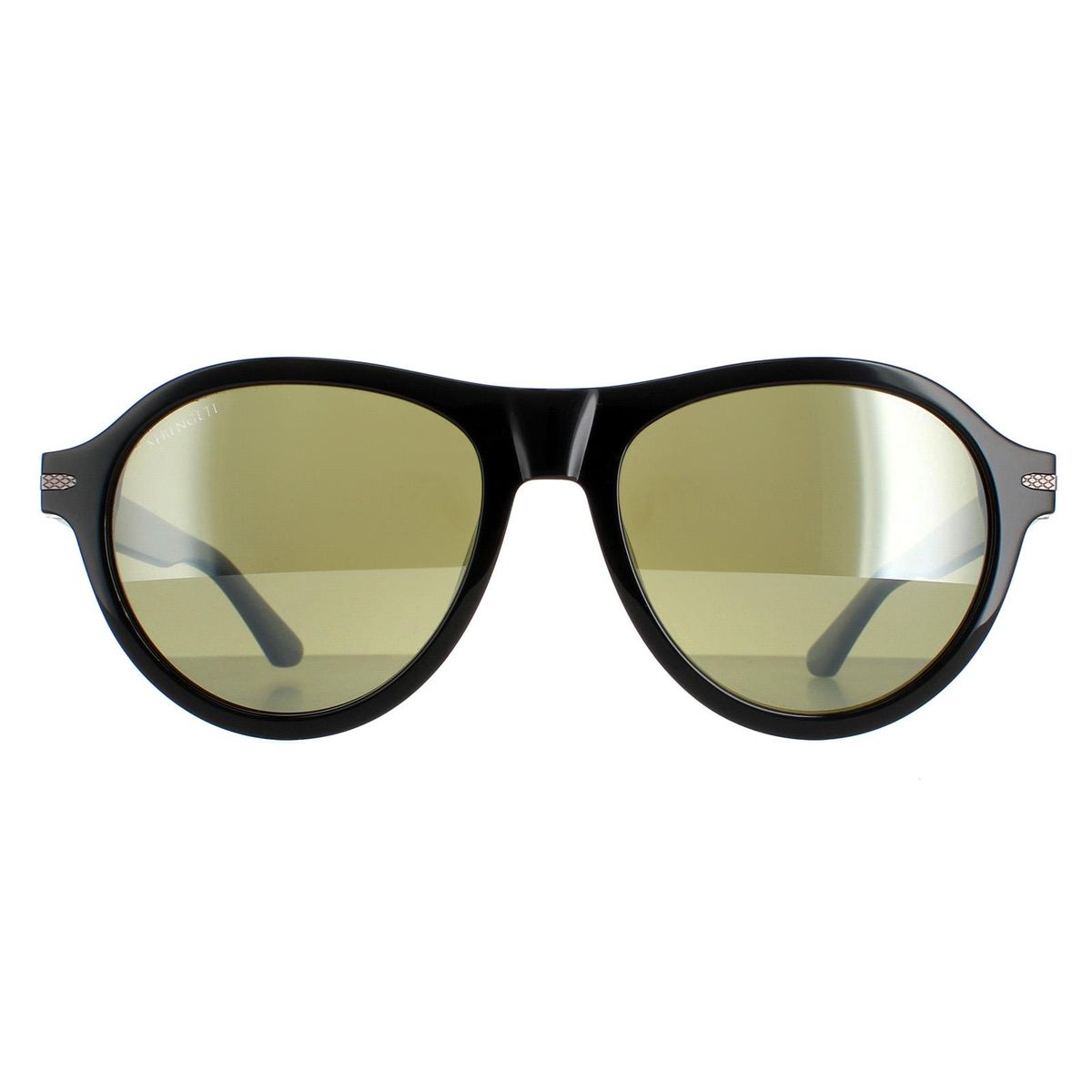 Matte Schwarze Aviator Sonnenbrille mit grünen Gläsern