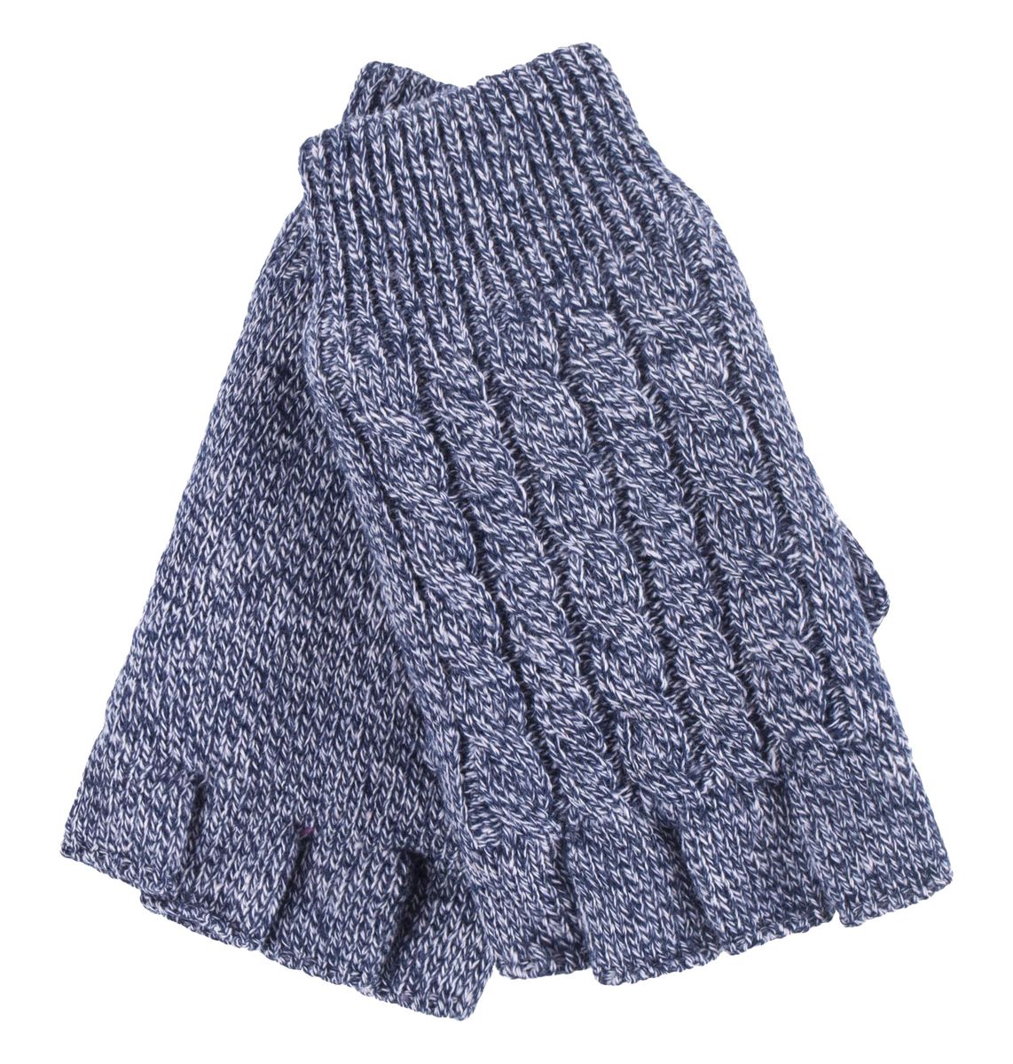 Fingerlose Damen-Handschuhe mit Zopfmuster