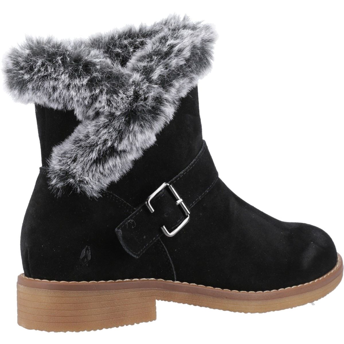 Wildlederstiefel mit Kunstfell-Besatz
