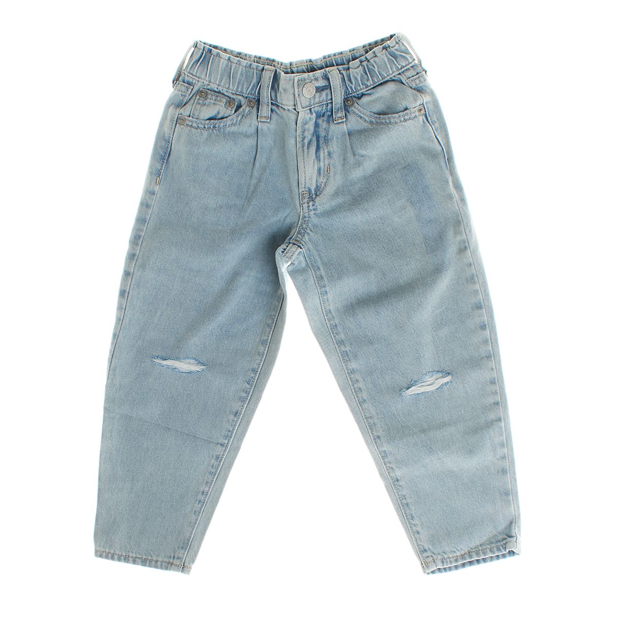 Mädchen Barrel Jeans mit hohem Bund