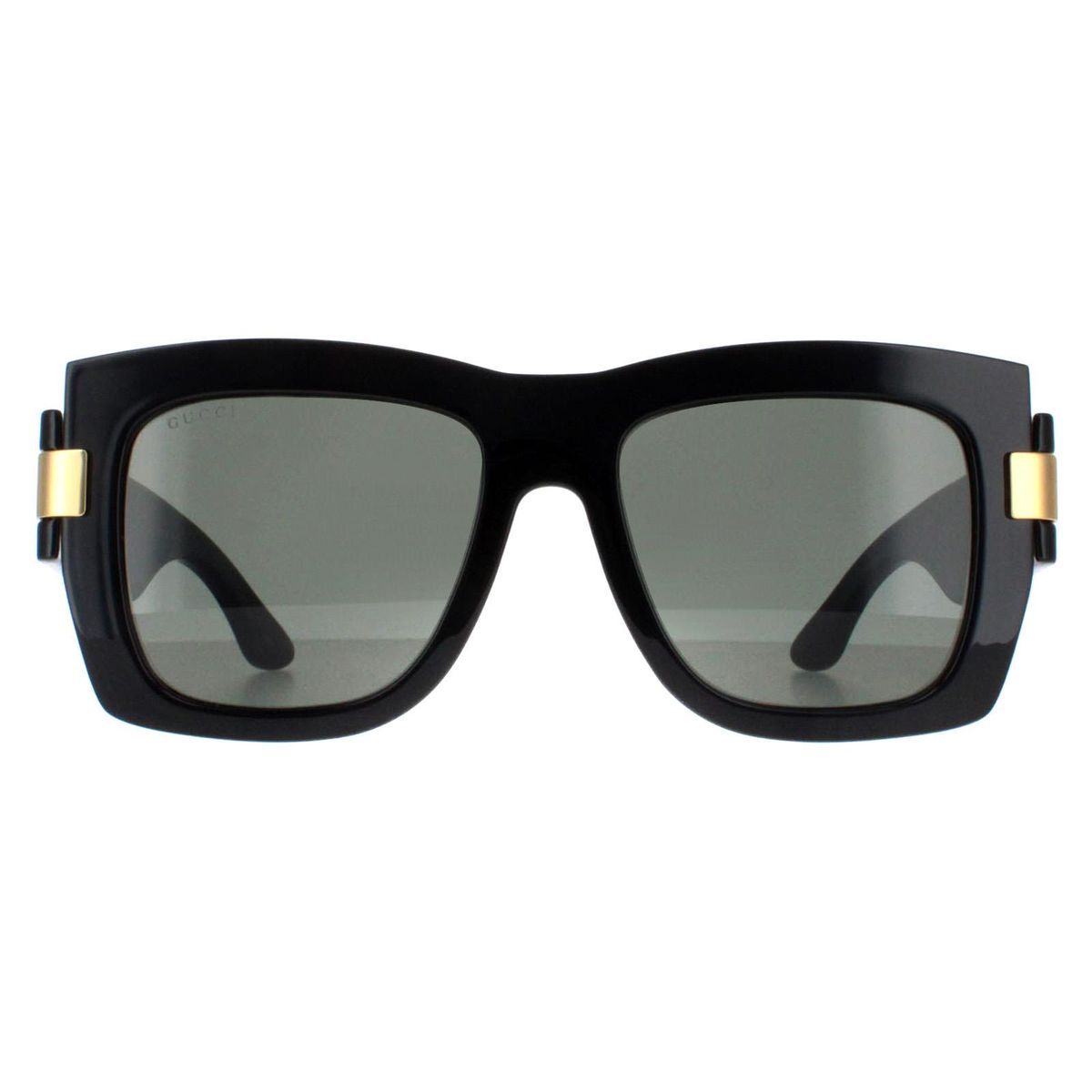 Sonnenbrille mit quadratischem Rahmen und Golddetails