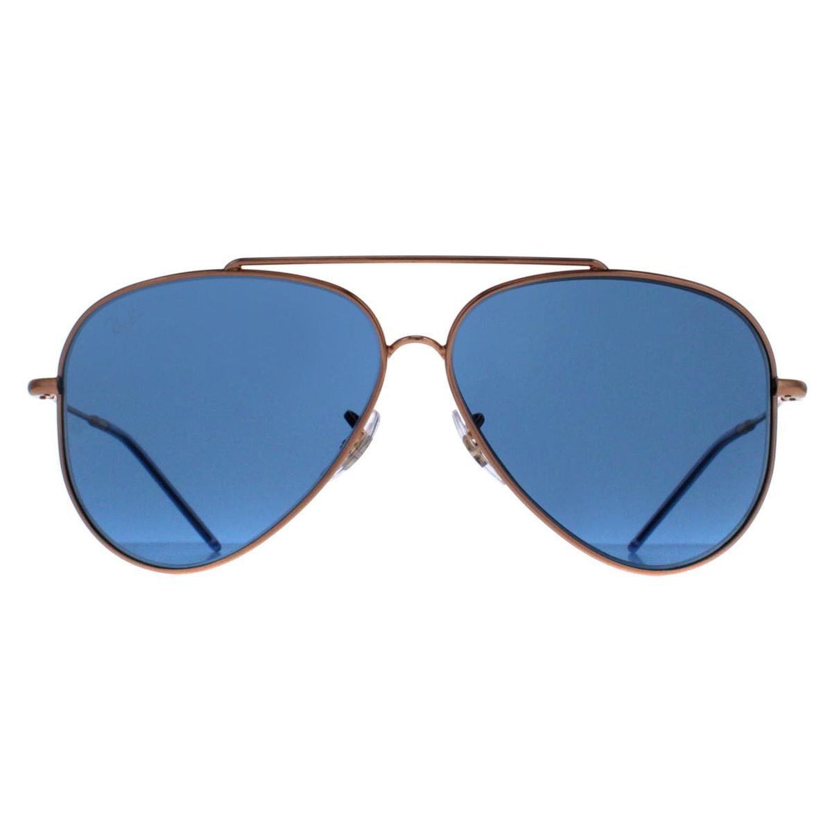 Aviator Sonnenbrille Roségold Blaue Gläser