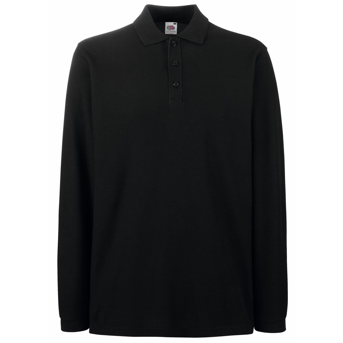 Herren Langarm Baumwoll-Poloshirt